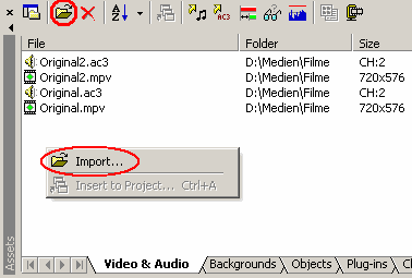 Schaltfl&auml;che zum Hinzuf&uuml;gen von Mediendateien